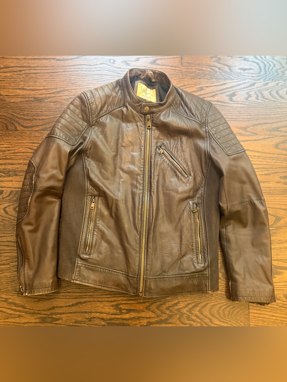 Wilson's Vintage Men's Brown Leather Bomber Jacket - Classic Moto Style